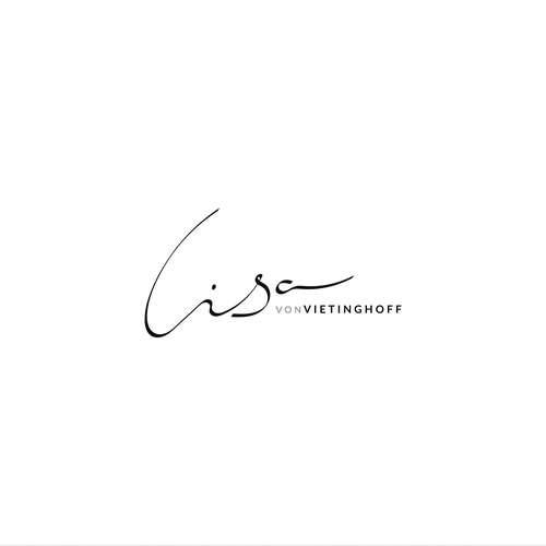 Calligraphy cursive font logo with the title 'Logo design concept for singer.'