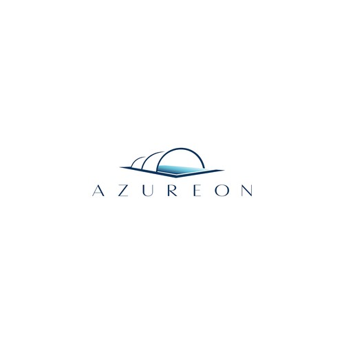 Swimming logo with the title 'AZUREON'
