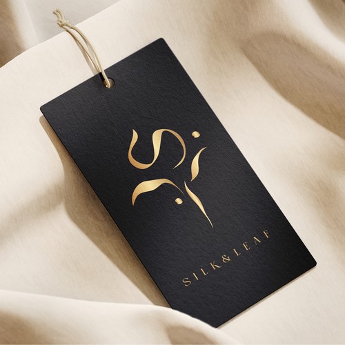 Sophisticated logo with the title 'Silk & Leaf - Elegant Logo Design'