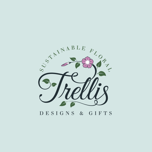 Gift brand with the title 'Floral Design Logo'