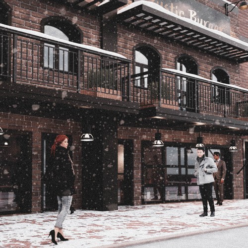 Exterior design with the title '3d render of a store facade'