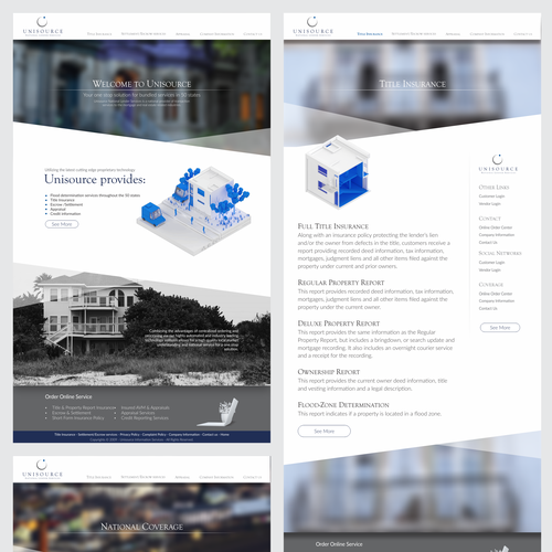 House website with the title 'Website for a Real Estate Company'