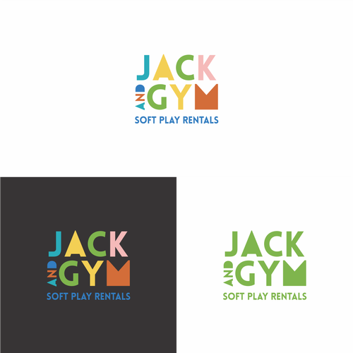 Cheerful design with the title 'Typography logo for soft play rentals'