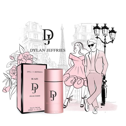 Perfume design with the title 'Illustartion for perfume brand.'