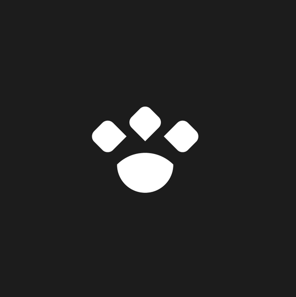 Dog paw logo with the title 'Brandmark-NR1897'