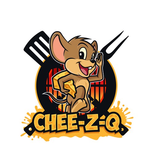 Food truck logo with the title 'Chee-Z-Q'