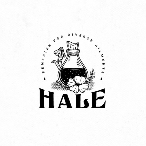 Herbal logo with the title 'Logo Design for Herbal Tea Remedies for Different Ailments'