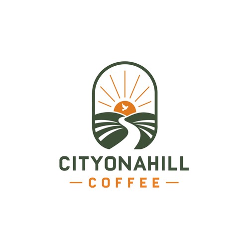 Hospitality design with the title 'City On A Hill Logo Design'