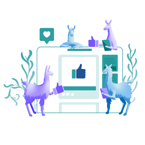 Hero artwork with the title 'Hero Illustration for digital marketing agency'