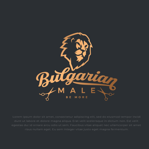 Beauty salon logo with the title 'Bulgarian Male logo'