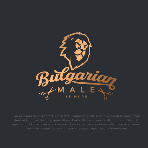 Beauty salon design with the title 'Bulgarian Male logo'