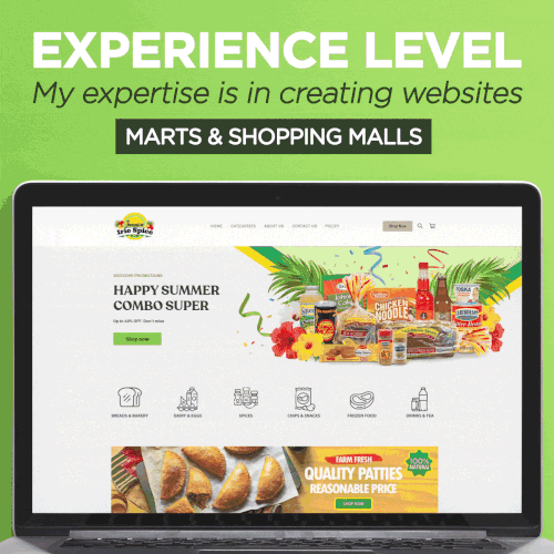 JavaScript design with the title 'Square Expert Websites for Marts and Shopping malls'
