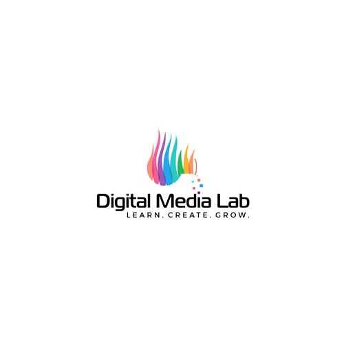 Lab design with the title 'Digital media lab'