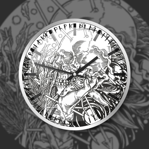 Line design with the title 'skull  vintage '