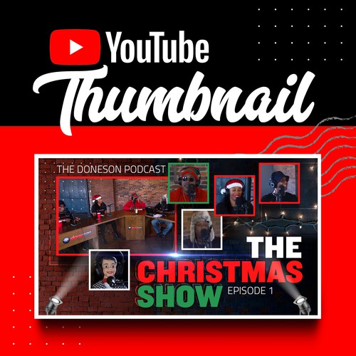 X-mas design with the title 'YouTube Thumbnail Design '