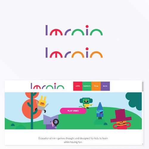 Recreation logo with the title 'Lernin | Geometric Logo'