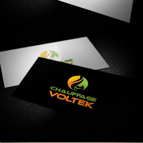 Abstract design with the title 'ChauffageVoltek'