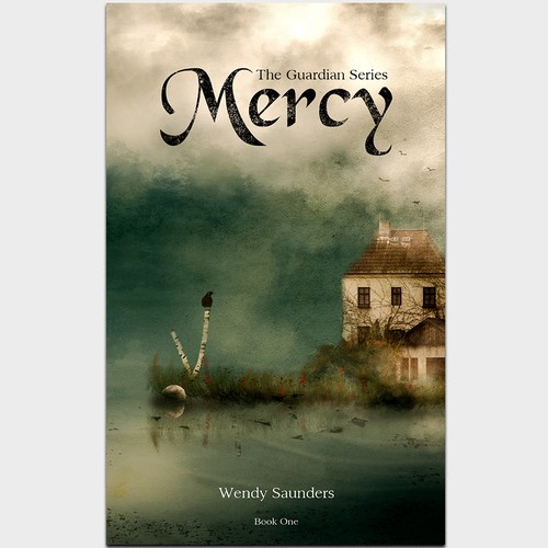 Supernatural book cover with the title 'Book cover design for a suspence mystery novel'