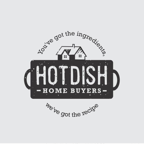 Minnesota design with the title 'Hotdish Home buyers logo'
