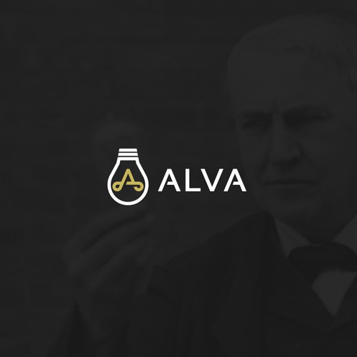 Light bulb logo with the title 'Logo Concept for ALVA || Available'