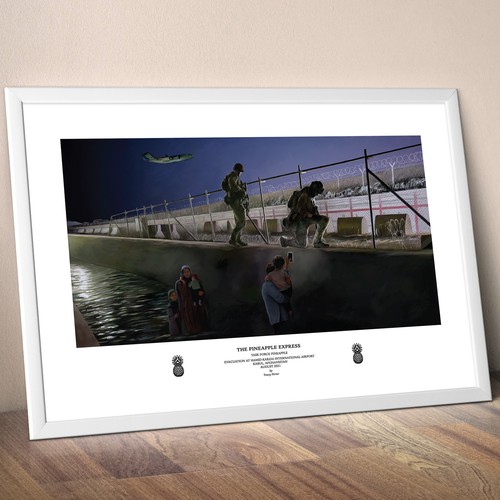 Painting design with the title 'Digital painting for veterans'