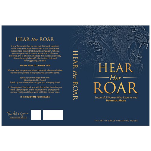 Creative book cover with the title 'Hear Her Roar'