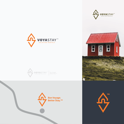 Vacation rental logo with the title 'Logo for Cabin / Vacation Rental Company'