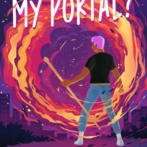 Magic book cover with the title 'Dude, Where's My Portal? '