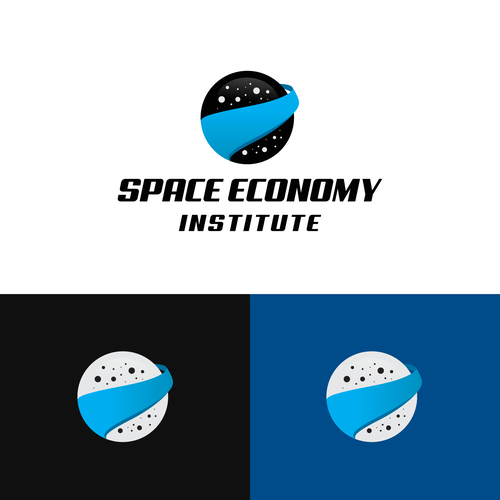 Sphere logo with the title 'Modern logo for the Space Economy Institute'