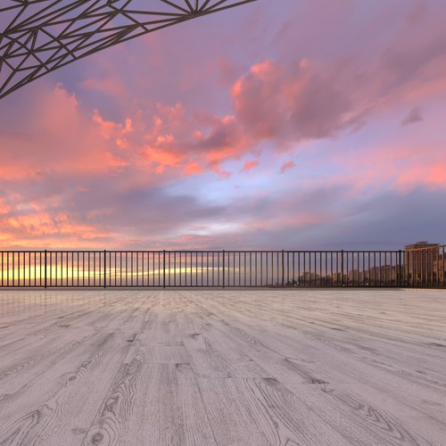 Floor design with the title '3D Apartment Balcony Visualisations'