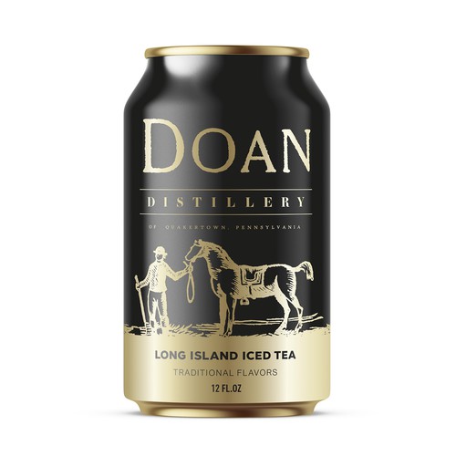 Soda design with the title 'Doan Distillery'
