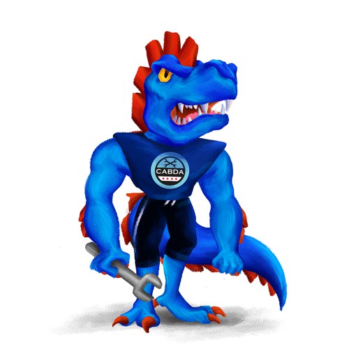 Dinosaur design with the title 'Dinosaur character'