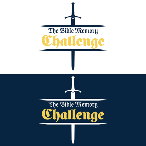 Criss-cross logo with the title 'The Bible Memory Challenge'