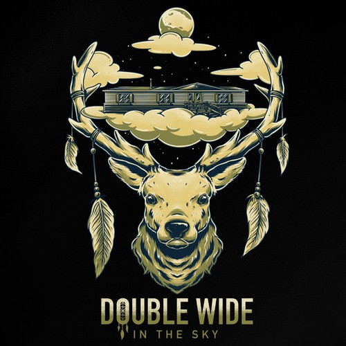 Deer t-shirt with the title 'Double Wide'