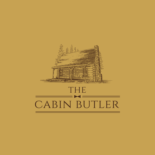 Wood brand with the title 'Cabins vintage logo'