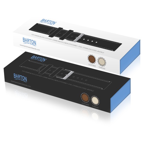 Unique packaging with the title 'Barton Watch Bands '