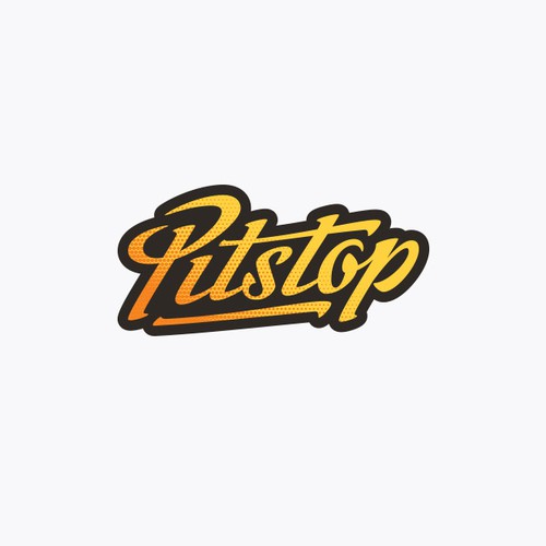 Snacks design with the title 'Pitstop Logo Design'