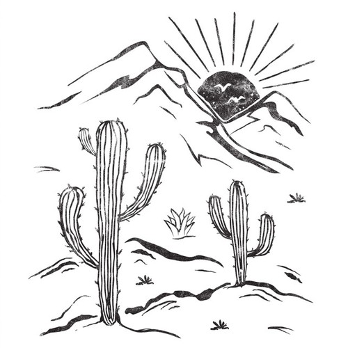 Retail t-shirt with the title 'Retro, boho style cactus'