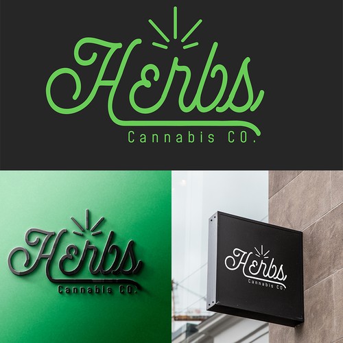 Store brand with the title 'Modern Logo For Cannabis Boutique Shop'