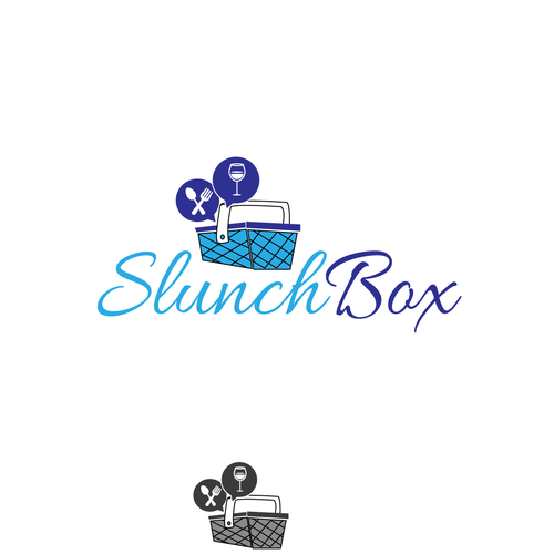 Lunch logo with the title 'Logo design for a food website'