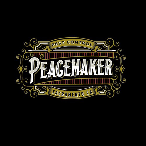 Circle swirl logo with the title 'Vintage western style logo'