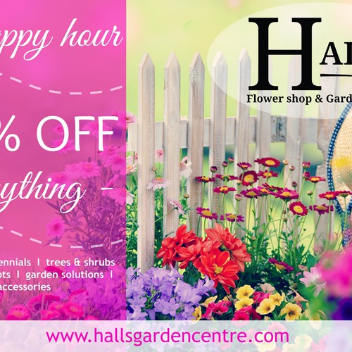 Pretty design with the title 'Create an eyecatching reusable template for a flower shop.'