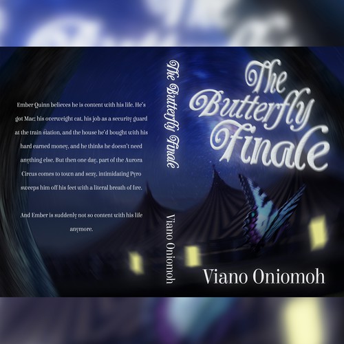 Night book cover with the title 'Fancy and mysterious book cover for a fantasy book'