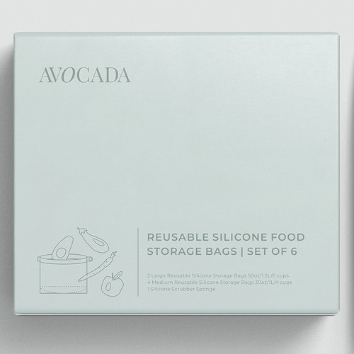 Eco-friendly packaging with the title 'Packaging design for AVOCADA'