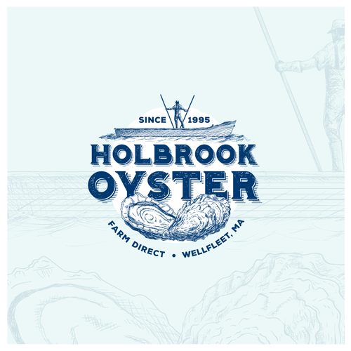 Oyster logo with the title 'Oyster Farm Logo'
