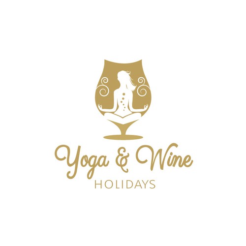 Zen logo with the title 'Yoga & Wine Holidays Logo'
