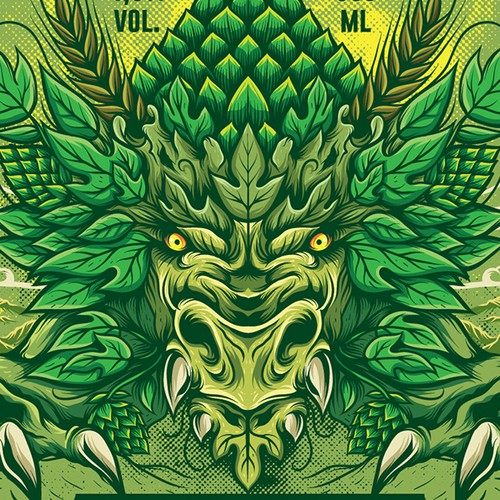 Beer design with the title 'fata morgana label design'