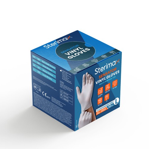 Mockup packaging with the title 'Sterimax Global'