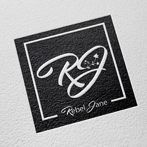 Tag logo with the title 'Rebel Jane Logo Design MU BLACK'