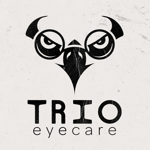 Eye care logo with the title 'A creative abstract approach to a logo for a new optometry company.'
